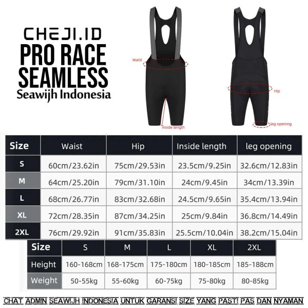 BIB SHORT PRO RACE SEAMLESS - Gambar 11